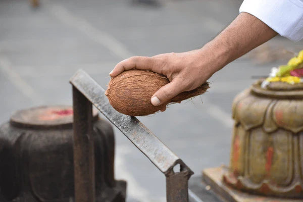 Coconut Breaking Ritual for Auspicious Beginnings by Retail Maharaj - Retail Maharaj