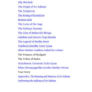 The Legend of the Goddess: Invoking Sri Suktam Hardcover - Retail Maharaj