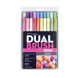 Tombow Dual Brush Pen Set – Floral Palette (20 Colours with Blender)