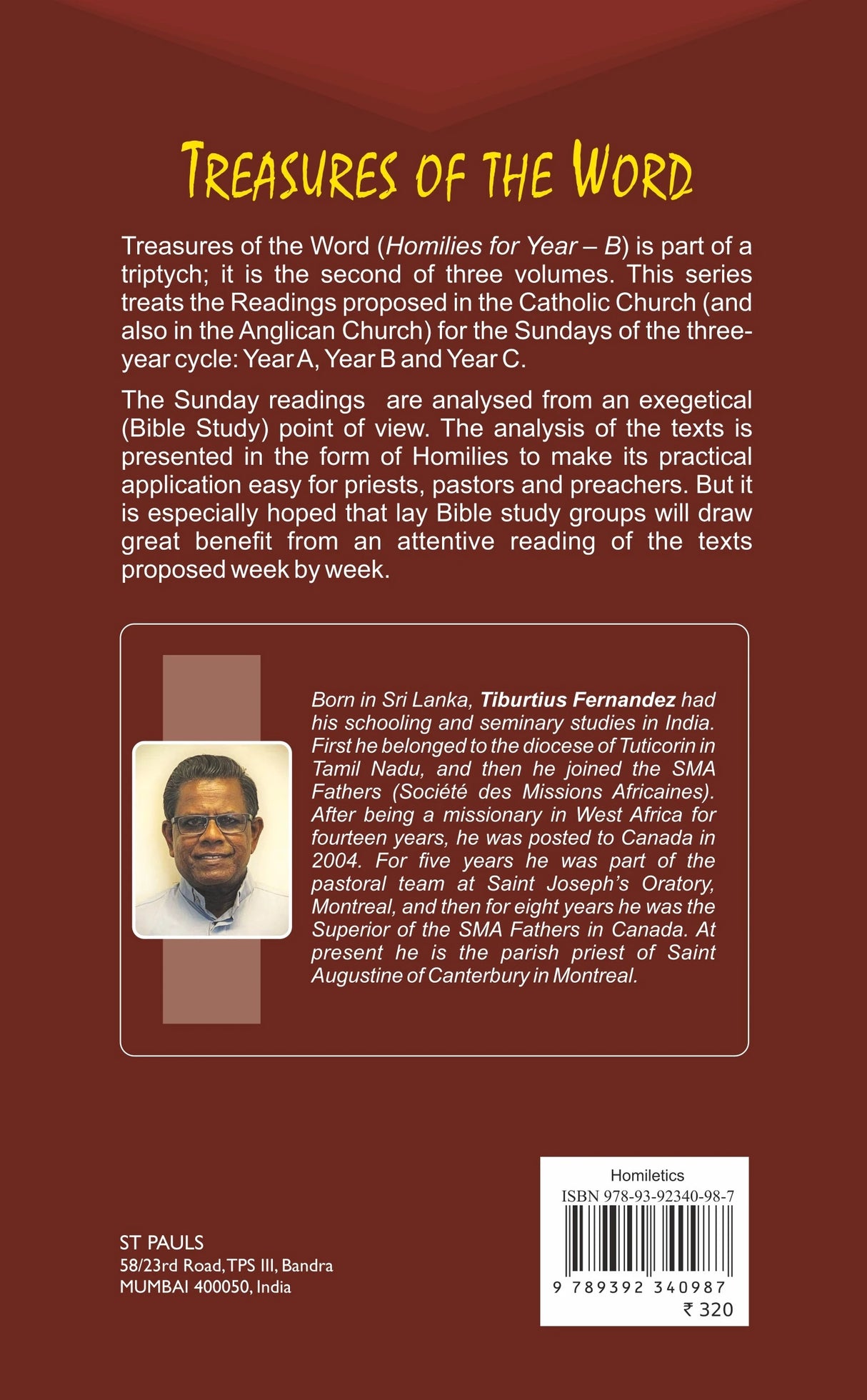 Treasures of the Word : Homilies for Year B - Retail Maharaj