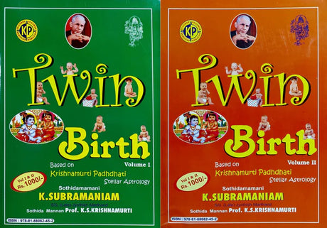 Twin Birth Based on KP Stellar Astrology (2 Volume set) [English] By Sothidamamani K Subramaniam - Retail Maharaj