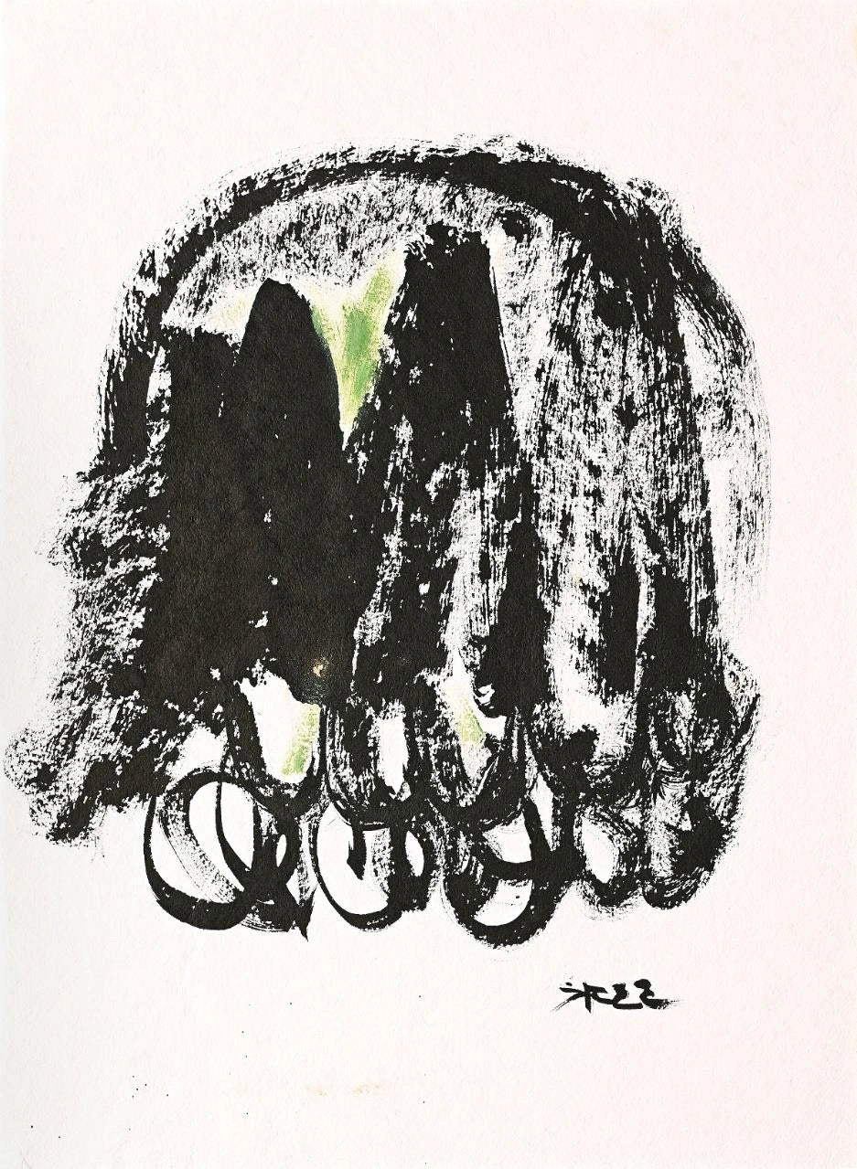 “Untitled” by Debajyoti Roy – Original Abstract Expressionist Artwork on Textured Art Paper