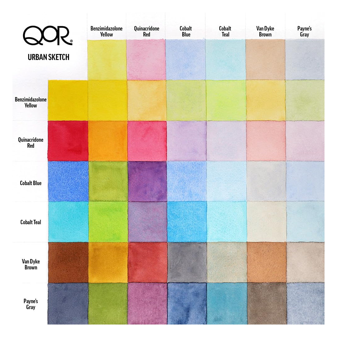 QoR Mini Artist Watercolor Set of 6 – Intensity, Granulators, Urban Sketch and Reflective Series