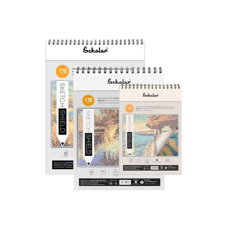 Scholar Shield Butter Paper Sketch Book 170 GSM – A3 / A4 / A5 (Landscape) - Retail Maharaj
