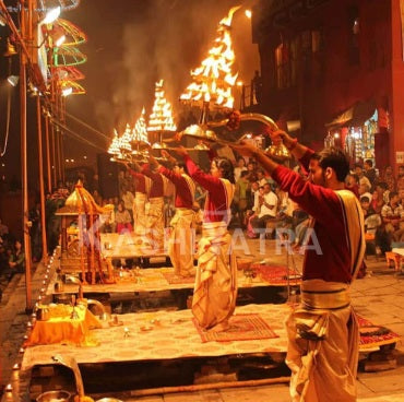 Divine Evening Ganga Aarti Prasad from Banaras - Retail Maharaj