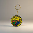 Handmade Madhubani Key Ring – MDF Mithila Art Keychain | Indian Folk Art Accessory - Retail Maharaj
