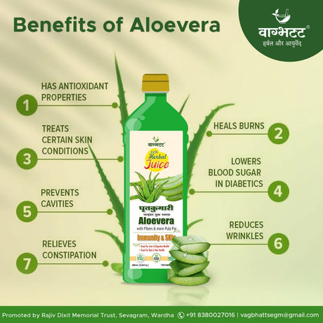 Vagbhatt Aloe Vera Fiber Juice 1000 ml - Retail Maharaj