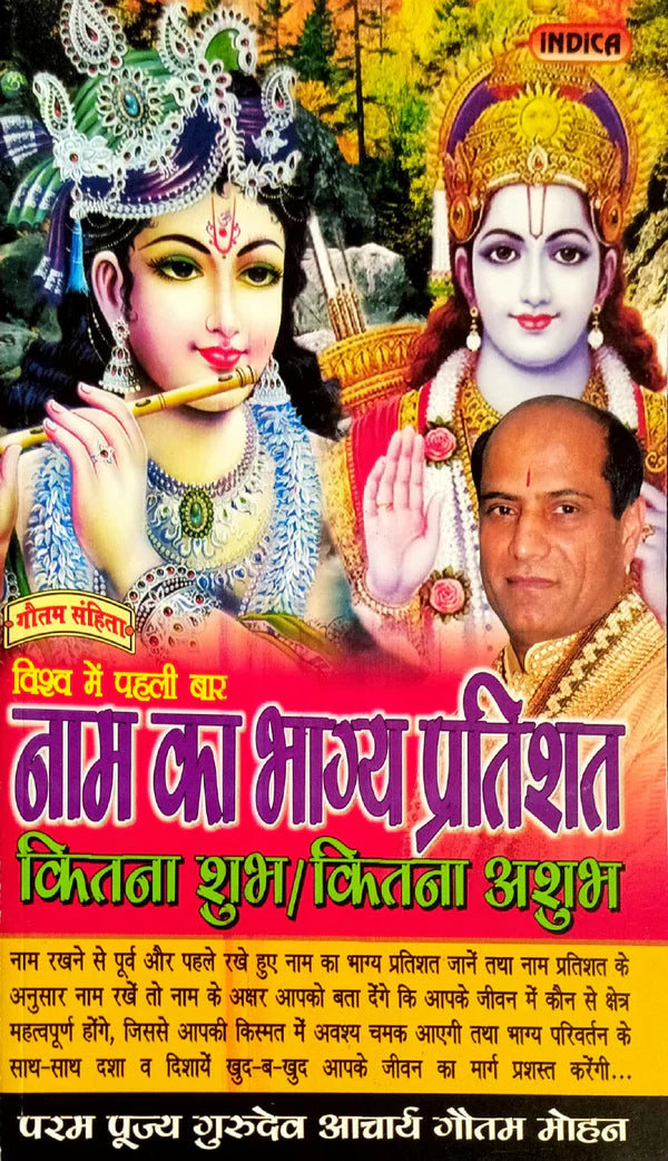 Vishwa Me Pahali Bar Naam ka Bhagya Pratishat Kitna Shubh/Kitna Ashubh [Hindi] By Acharya Gautam Mohan - Retail Maharaj