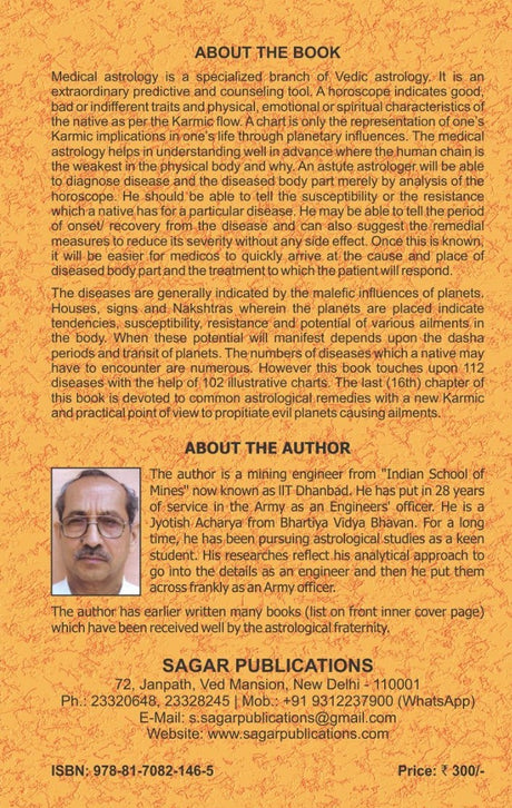 Medical Astrology The Original Book by Raj Kumar Lt Col Retd - (English Version) - Retail Maharaj
