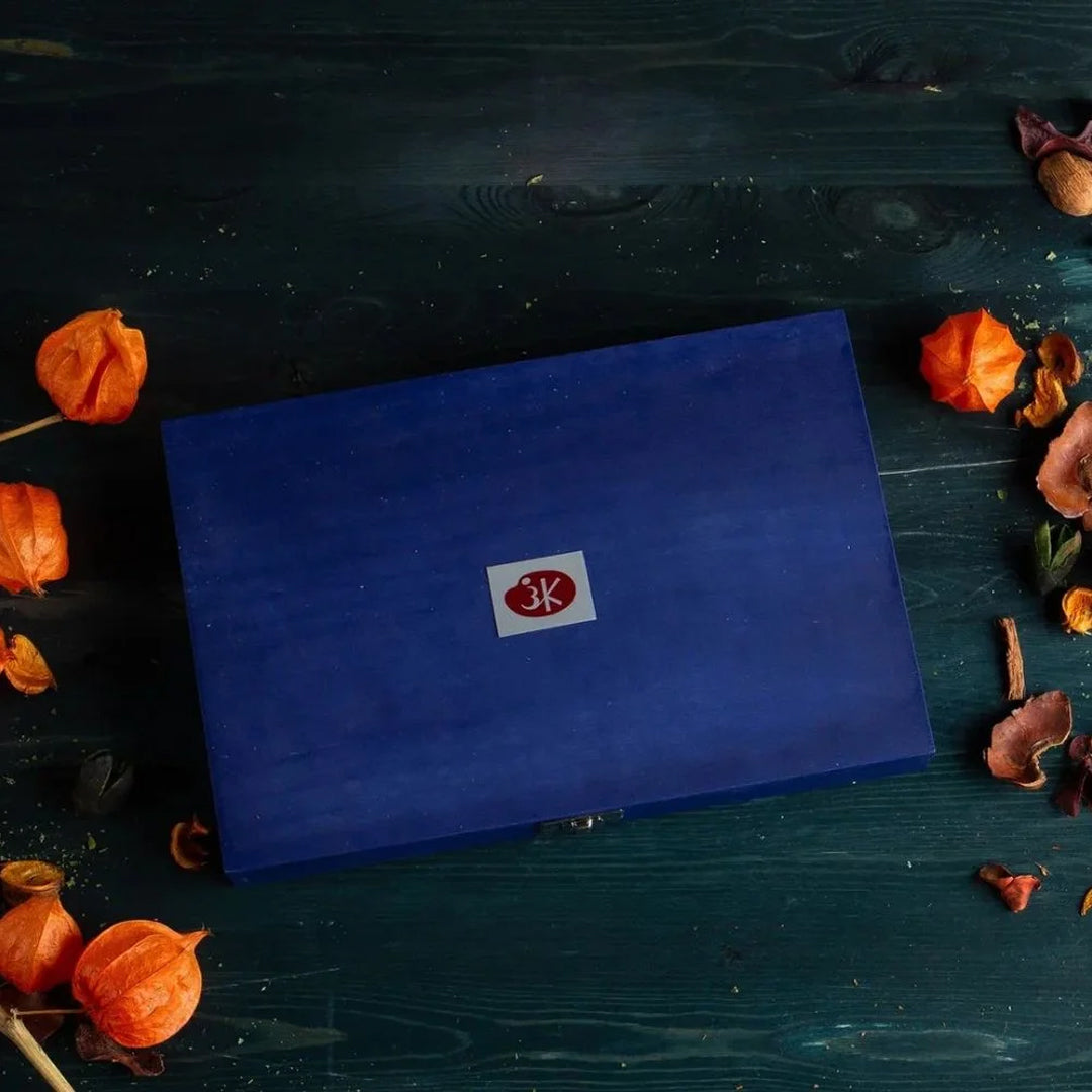 White Nights Artist Watercolour Wooden Box Set with 48 Full Pans and Brush - Retail Maharaj