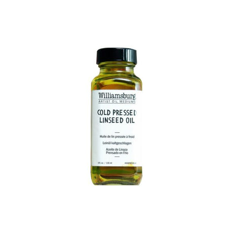 Williamsburg Cold Pressed Linseed Oil Medium for Professional Oil Painting - Retail Maharaj