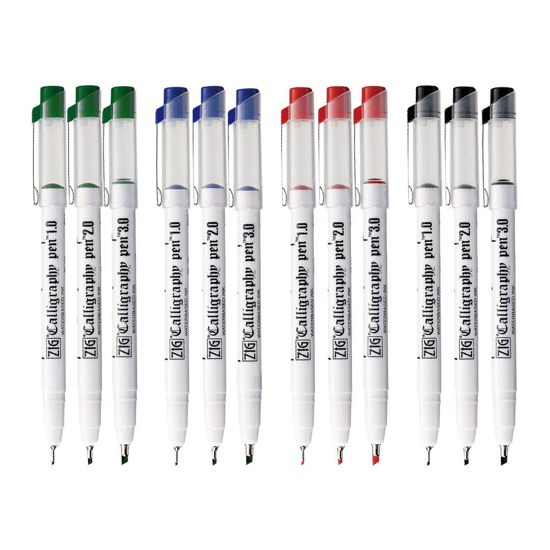 ZIG Oblique Calligraphy Pen – 0.1, 0.2 & 0.3 mm (Single Pen)