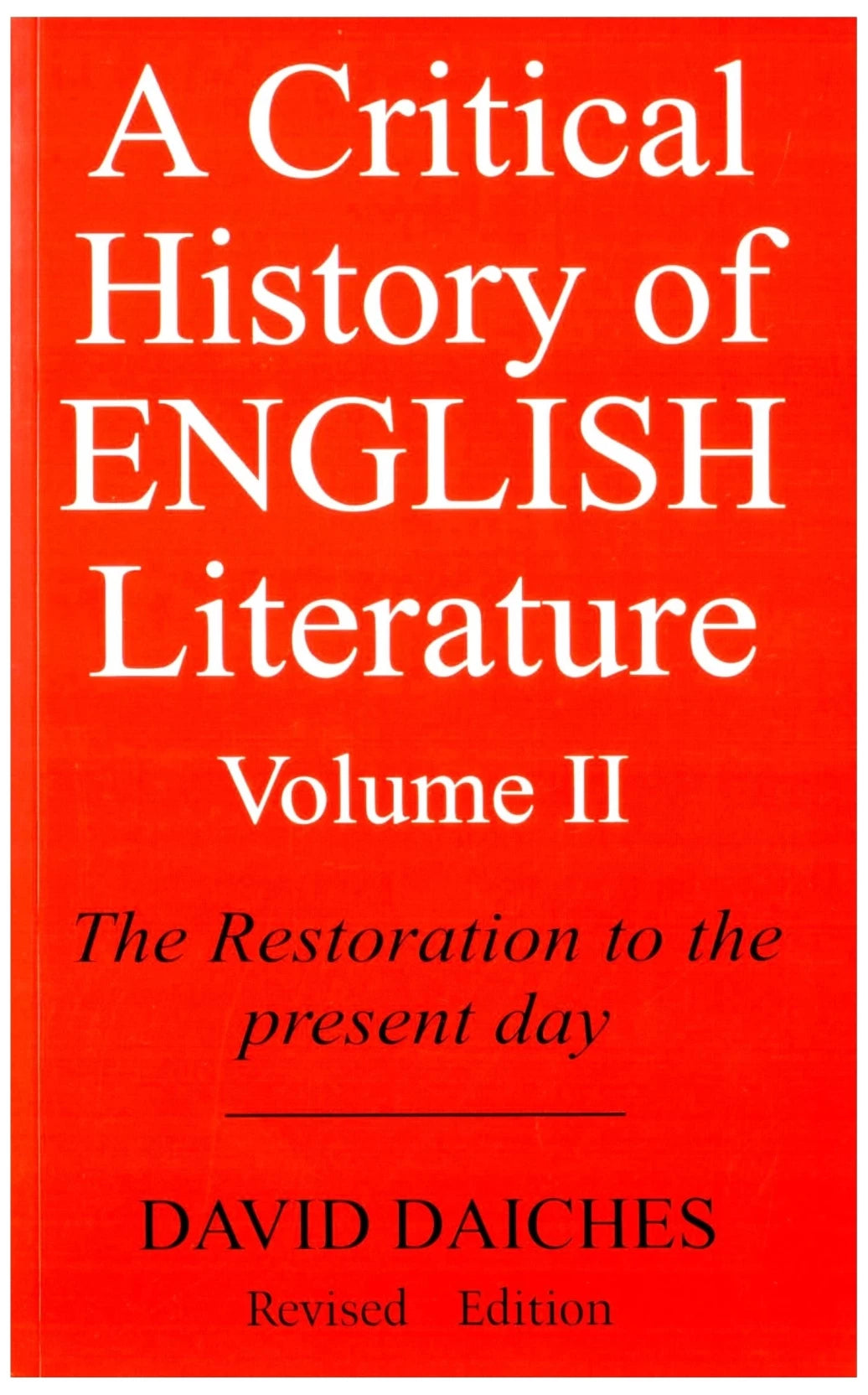 A Critical History of English Literature (Volume - II) - Retail Maharaj
