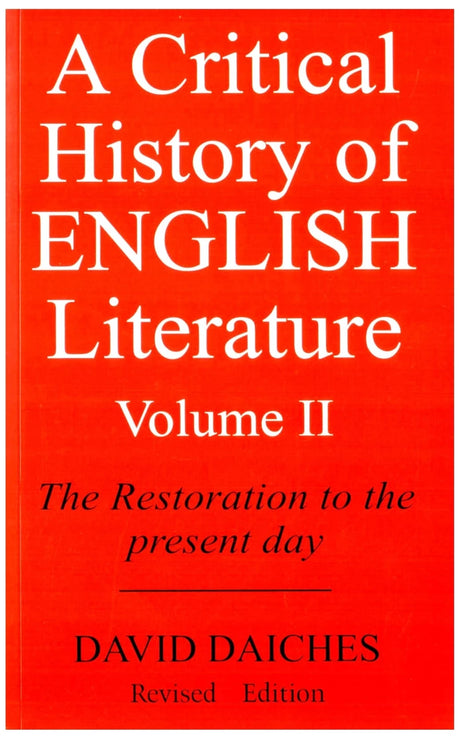 A Critical History of English Literature (Volume - II) - Retail Maharaj