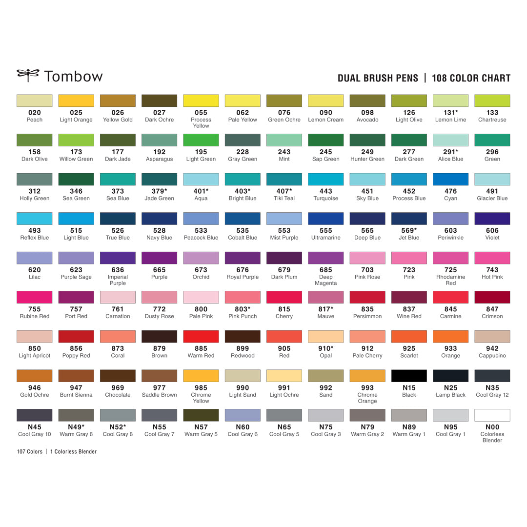 Tombow ABT Dual Tip Brush Pen – Individual Colours (Open Stock)