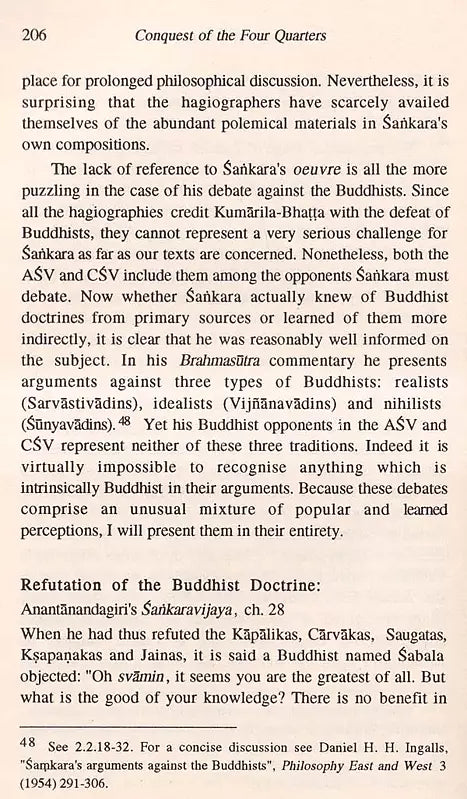 Conquest of the Four Quarters- Traditional Accounts of the Life of Sankara "Shankaracharya" (An Old and Rare Book) - Retail Maharaj