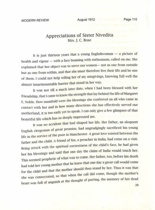 Sister Nivedita In Contemporary Newspapers II - Retail Maharaj