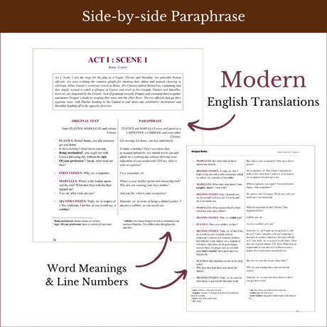 Almond Books ICSE Class 9 & 10 Julius Caesar Text With Paraphrase English Literature - Retail Maharaj