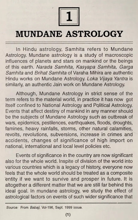 Principles and Practices of Mundane Astrology [English] BY K.K. Pathak - Retail Maharaj