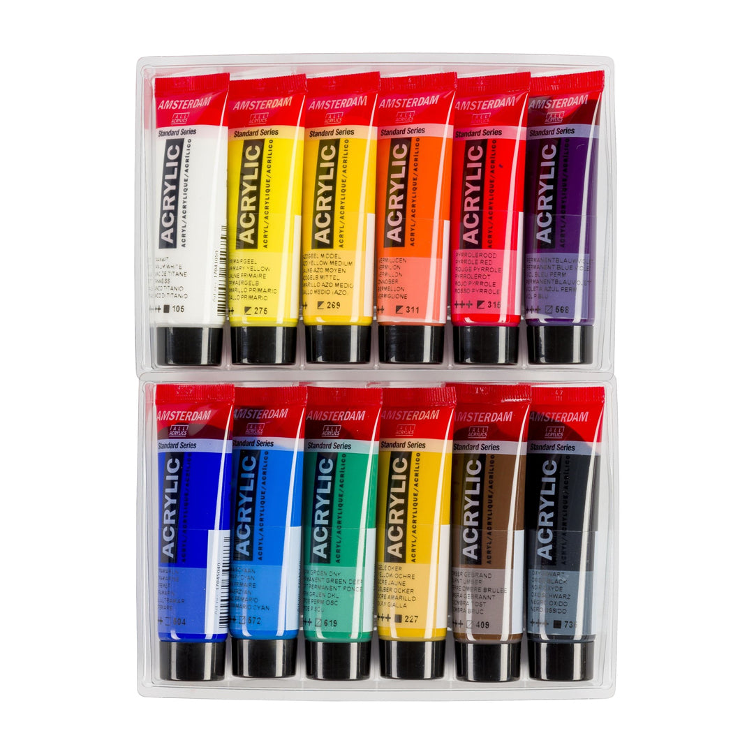 Royal Talens Amsterdam Standard Series Acrylic Paint General Selection Set Premium Artist Colours