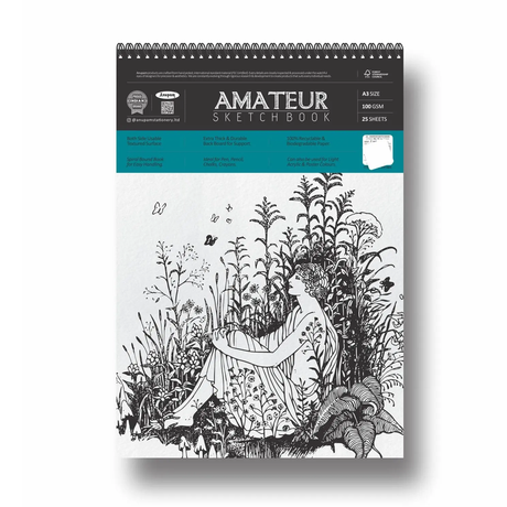 Anupam Amateur Sketchbook 100 GSM Soft Bound Wire-O – Acid Free Cartridge Paper - Retail Maharaj