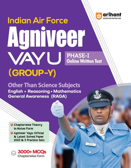 Arihant Indian Airforce Agniveer Vayu Phase 1 Guide for Group Y Other Then Science Subjects - Retail Maharaj