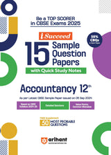 i-Succeed CBSE Accountancy Class 12th | 15 Sample Question Papers | For CBSE Exams 2025 - Retail Maharaj