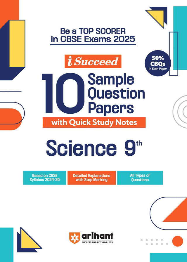 i-Succeed CBSE Science Class 9th | 10 Sample Question Papers | For CBSE Exams 2025 - Retail Maharaj