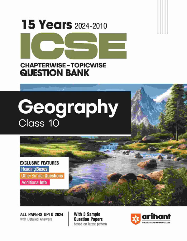 ICSE Geography Class 10th | 15 Years Chapterwise Topicwise Question Bank (2024 -2010) - Retail Maharaj