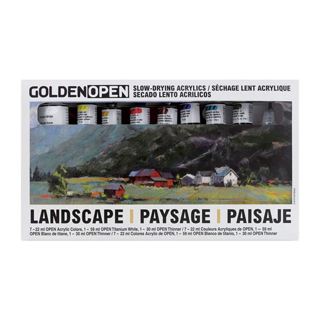 Golden Open Landscape Acrylic Color Set of 8 With Thinner