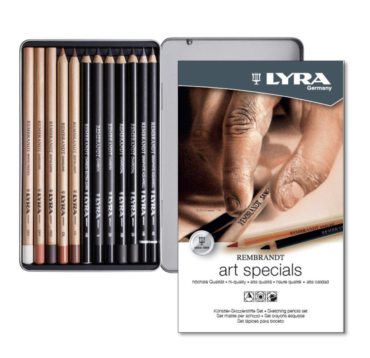 Lyra Rembrandt Art Specials Sketching Pencils Set of 12 – Artist Drawing Collection - Retail Maharaj