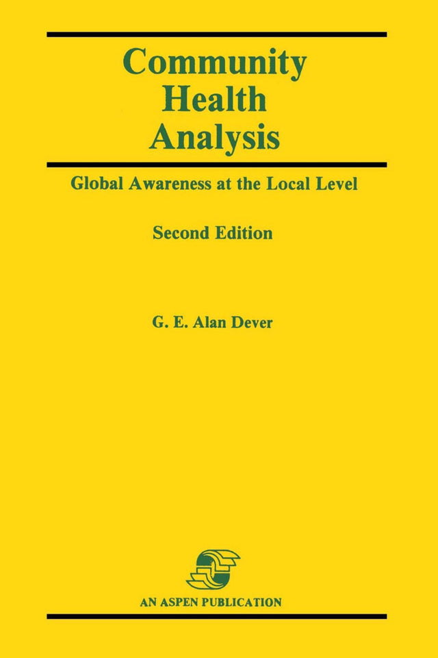 Community Health Analysis: A Holistic Approach - Retail Maharaj