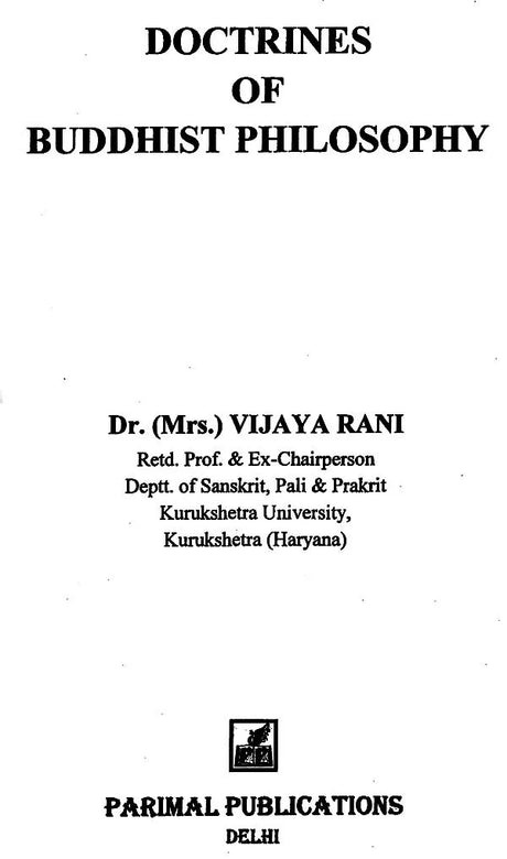 Doctrines of Buddhist Philosophy - Retail Maharaj