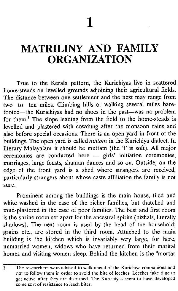 Ecology, Economy, Matriliny and Fertility of Kurichiyas - Retail Maharaj