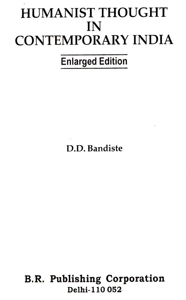 Humanist Thought in Contemporary India (Enlarged Edition) - Retail Maharaj