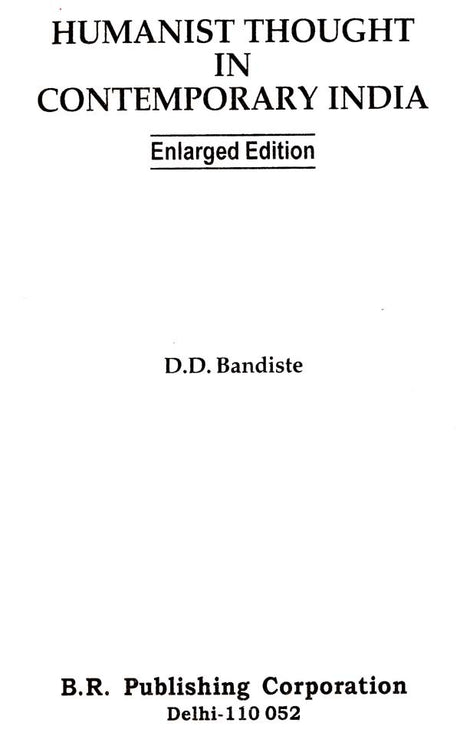 Humanist Thought in Contemporary India (Enlarged Edition) - Retail Maharaj