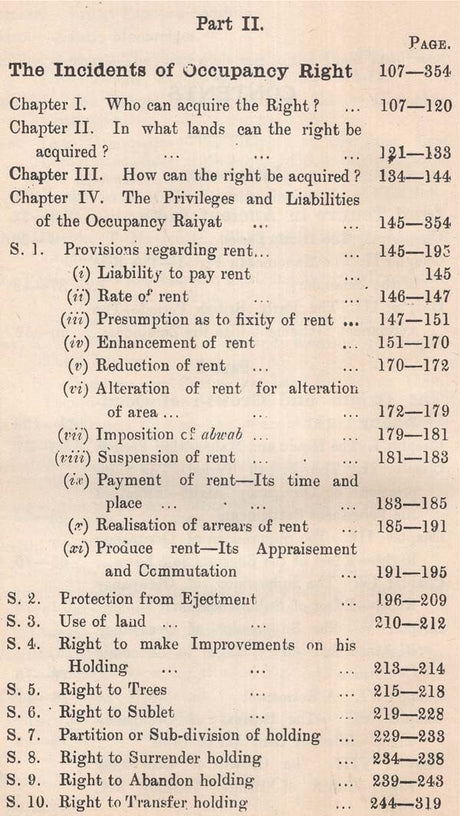 History and Incidents of Occupancy Right- Together with-an Introduction Dealing with Land Tenure in Ancient India (An Old and Rare Book) - Retail Maharaj