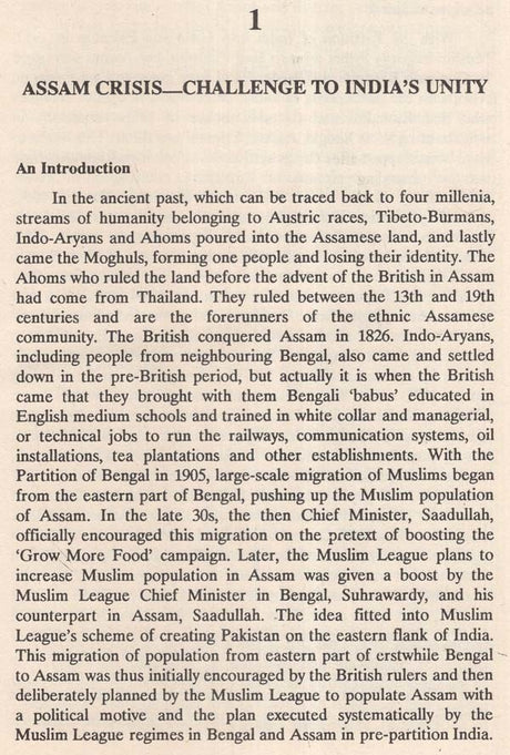 Challenge to India's Unity- Assam Student's Agitation and Government (An Old and Rare Book) - Retail Maharaj