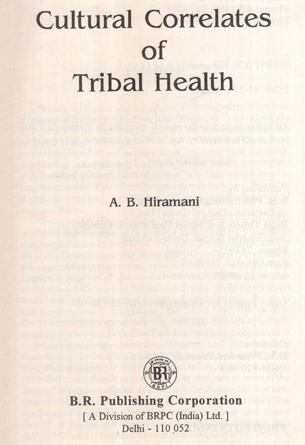 Cultural Correlates of Tribal Health - Retail Maharaj
