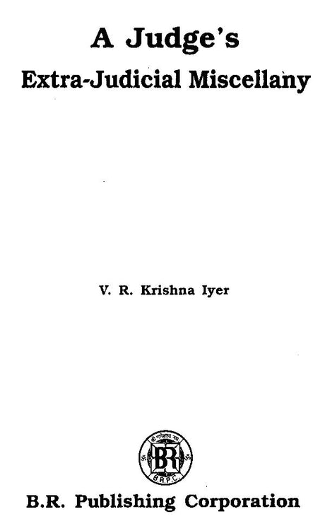 A Judge's Extra-Judicial Miscellany (An Old and Rare Book) - Retail Maharaj