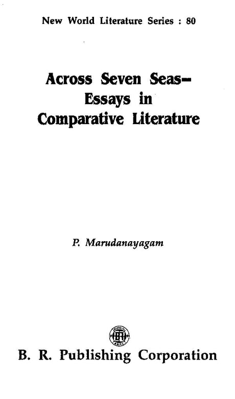 Across Seven Seas- Essays in Comparative Literature (An Old and Rare Book) - Retail Maharaj