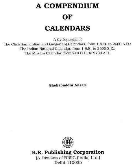 A Compendium of Calendars - Retail Maharaj