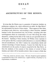 Essay on the Architecture of the Hindu's - Retail Maharaj