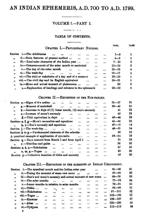An Indian Ephemeris- A.D 700 to A.D. 1799 (Set of 6 Volumes in 7 Parts) - Retail Maharaj