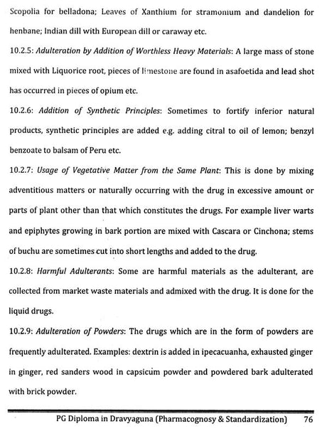 PG Diploma in Dravyaguna (Pharmacognosy and Standardization) - Retail Maharaj