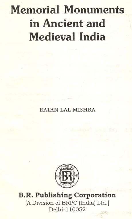 Memorial Monuments in Ancient & Medieval India (An Old and Rare Book) - Retail Maharaj