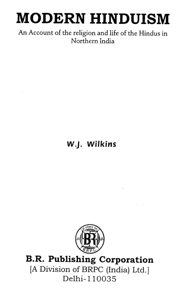 Modern Hinduism- An Account of the Religion and Life of the Hindus in Northern India - Retail Maharaj