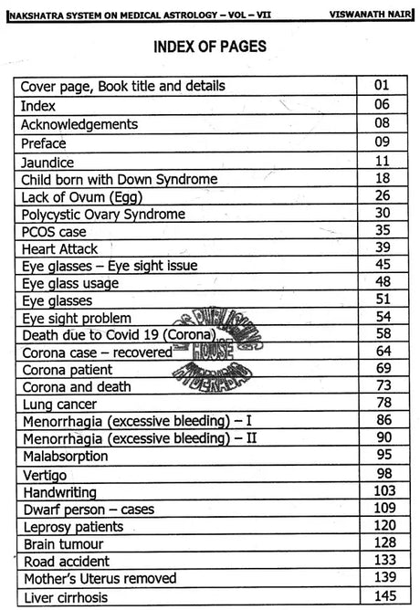 Nakshatra System on Medical Astrology: Remedies Included (Volume 7) [English] By MK Viswanath Nair - Retail Maharaj
