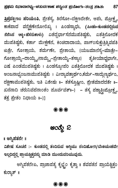 Yajurvedic Pitrimedhika Experiment (with First Dinadar-Chaturdah Stage Experiment-Tantra)- Kannada - Retail Maharaj