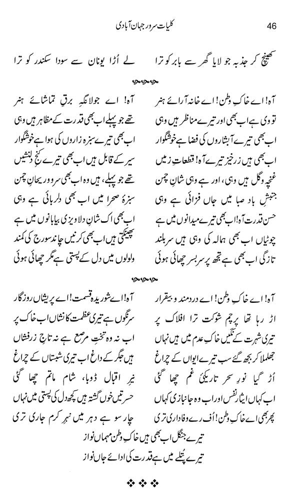 کلیات سر در جهان آبادی -Kulliyat-e-Suroor Jahanabadi (Urdu) - Retail Maharaj